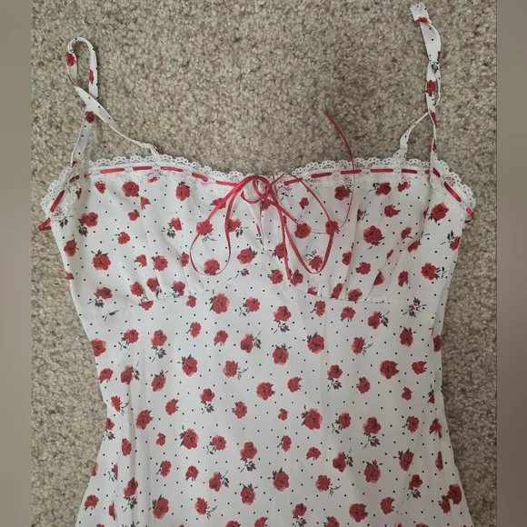 NWOT White Fox Boutique Making Decisions Maxi Dress - Poppy Spritz, size Small - Picture 6 of 7